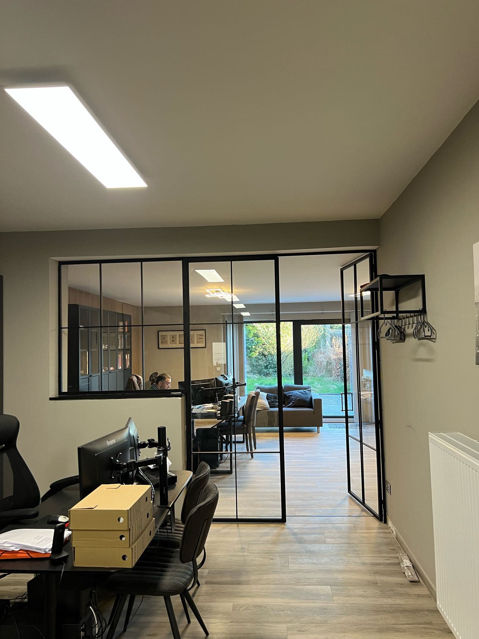 Ensemble vitré intérieur en acier